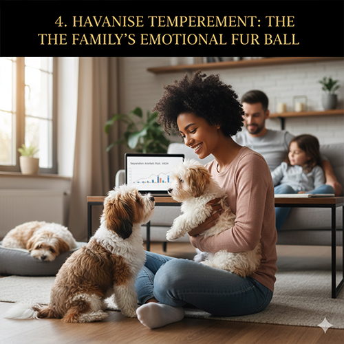 Chó Havanese quấn chủ, vui vẻ chơi cùng các thành viên trong gia đình