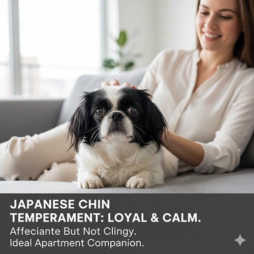 Tính cách chó Nhật Japanese Chin quấn người, điềm đạm trong không gian gia đình