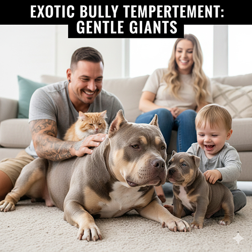 Exotic Bully hiền lành sống cùng gia đình và trẻ nhỏ