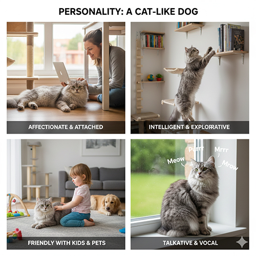 Tính cách mèo Siberian thân thiện, thông minh, quấn người, hòa đồng với trẻ nhỏ và thú cưng trong gia đình