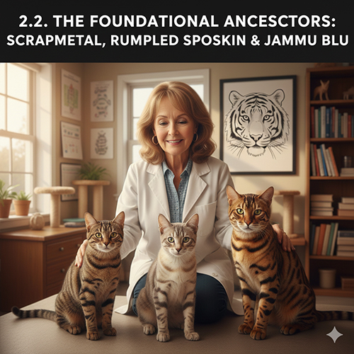 Những cá thể mèo nền tảng được chọn lọc trong quá trình hình thành giống mèo Toyger