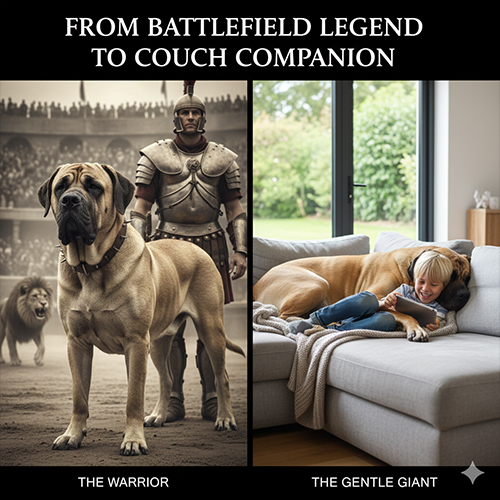 Sự chuyển mình của chó Ngao Anh từ chiến binh cổ đại đến bạn đồng hành hiền lành trong gia đình