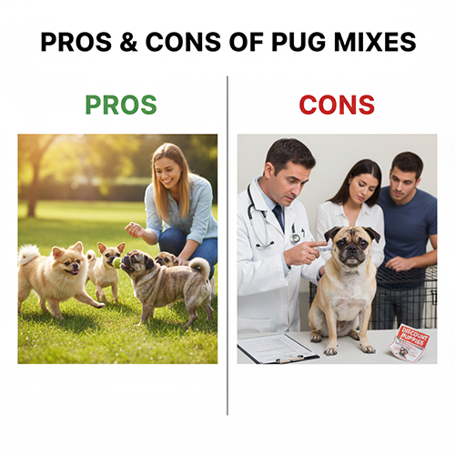 Hinh anh tong hop uu va nhuoc diem cua cac dong cho Pug lai voi minh hoa ro rang