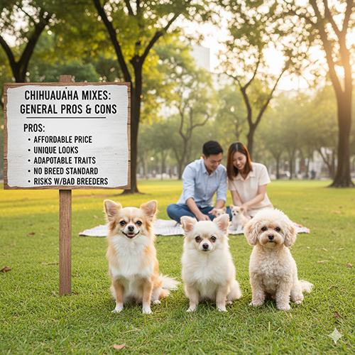 Chó Chihuahua lai với nhiều kiểu khác nhau cùng ưu và nhược điểm khi nuôi