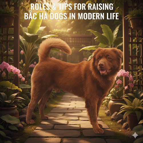 Chó Bắc Hà xù thích nghi với đời sống hiện đại trong không gian vườn nhà