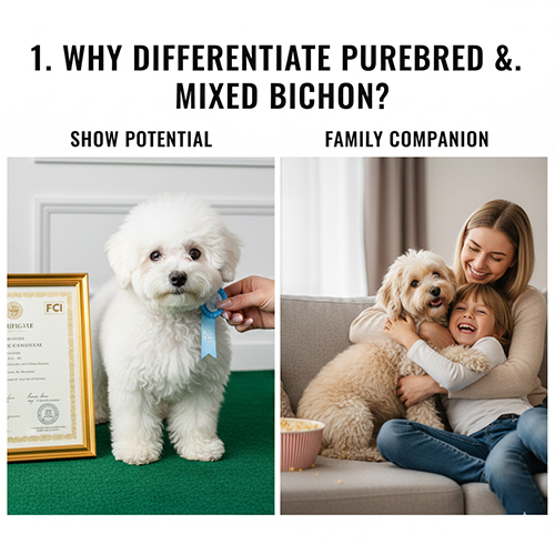 So sánh chó Bichon thuần chủng và chó Bichon lai về mục đích nuôi và môi trường sống