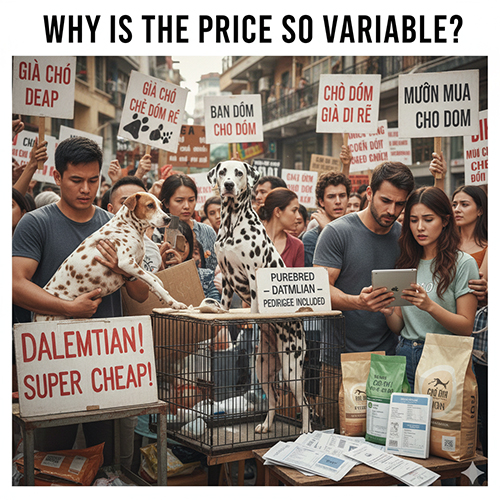 Vì sao giá chó Đốm Dalmatian chênh lệch và khó xác định trên thị trường
