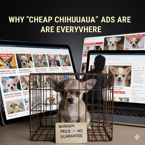 lý do tin chó Chihuahua giá 1 triệu xuất hiện dày đặc, cảnh báo bẫy giá rẻ và rủi ro khi mua chó không bảo hành