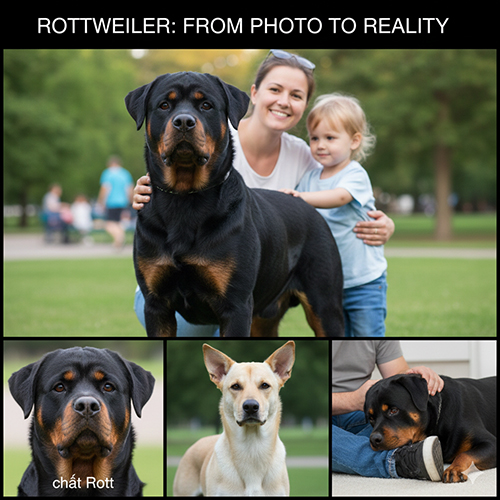 Xem hình chó Rottweiler trước khi mua giúp nhận diện ngoại hình và độ phù hợp