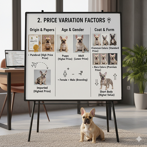 Các yếu tố ảnh hưởng đến giá chó Bull Pháp