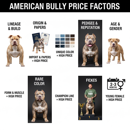 Những yếu tố ảnh hưởng trực tiếp tới giá chó Bully