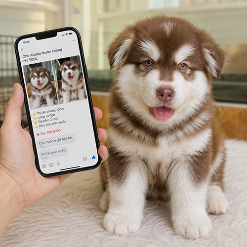 Tin rao chó Alaska giá quá rẻ cần cảnh giác trước khi cọc