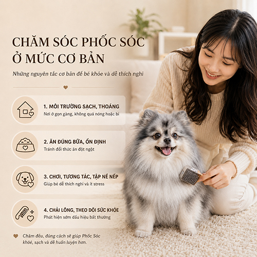 Chăm sóc chó Phốc Sóc ở mức cơ bản