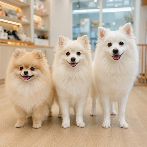 Chó Phốc Sóc lai Nhật với ngoại hình pha giữa Pomeranian và Japanese Spitz
