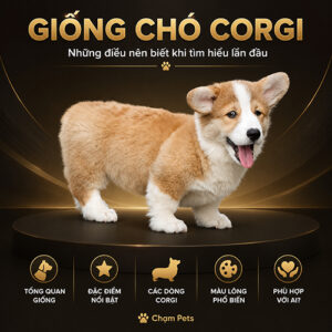 Ảnh đại diện bài viết giống chó Corgi với chú Corgi vàng trắng chân ngắn