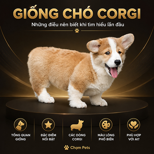 Ảnh đại diện bài viết giống chó Corgi với chú Corgi vàng trắng chân ngắn