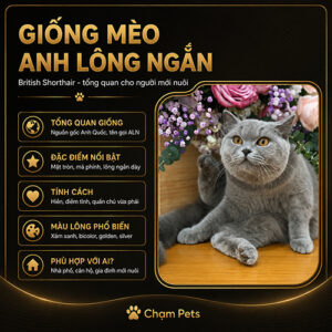 Giống mèo Anh lông ngắn British Shorthair mặt tròn lông dày
