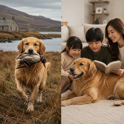 Ảnh minh họa nguồn gốc chó Golden Retriever từ chó săn tha mồi đến chó gia đình