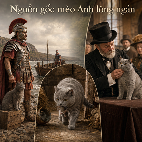 Nguồn gốc mèo Anh lông ngắn từ thời La Mã đến triển lãm mèo tại Anh