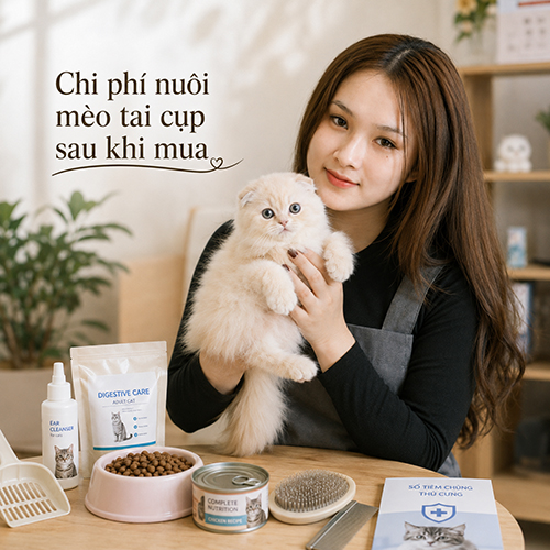 Chi phí nuôi mèo tai cụp sau khi mua