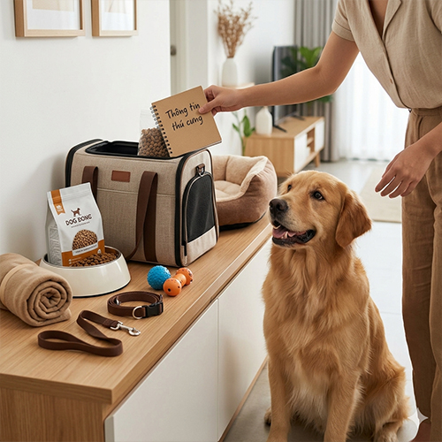 Các vật dụng cần chuẩn bị cho chó mèo trước khi gửi khách sạn